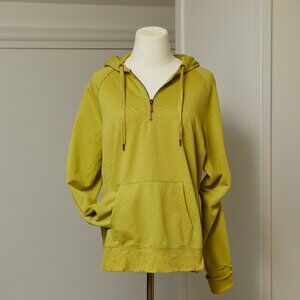 Pullover 1/4 Zip Hoodie | Lime Green